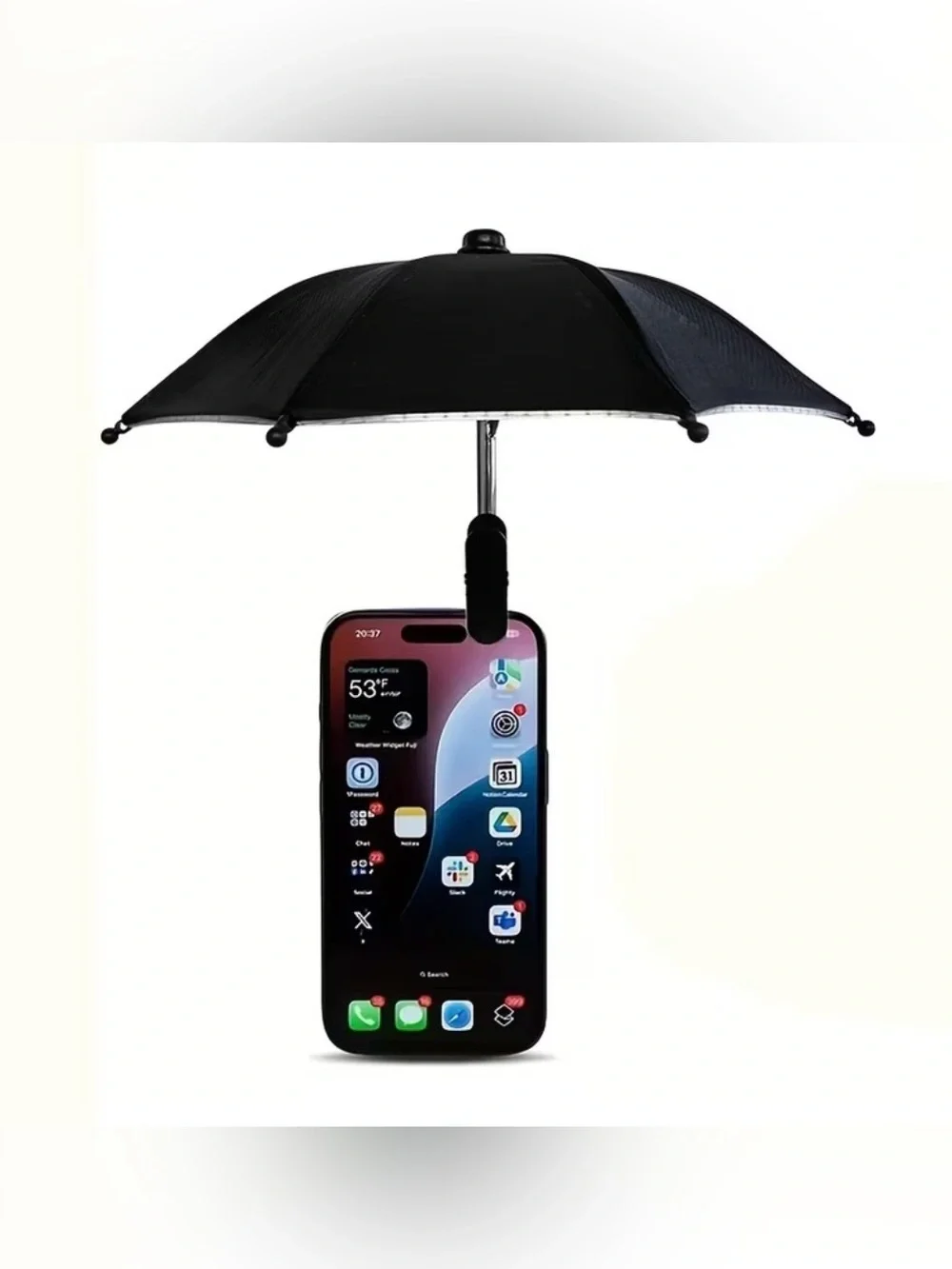 Black Phone Umbrella - Protective Accessory for Cell Phones NEW